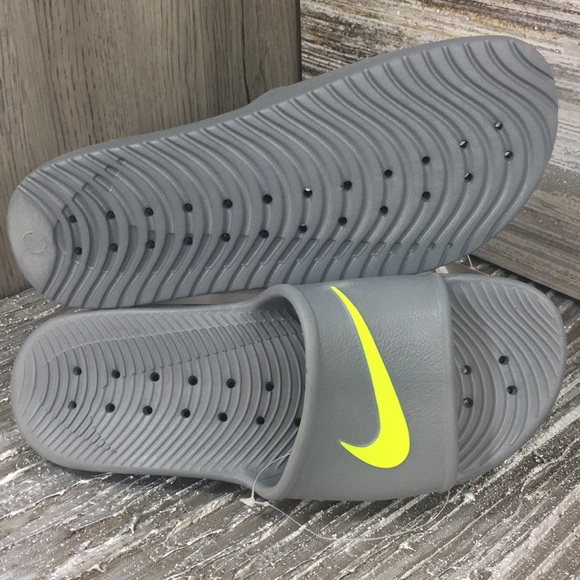 Nike men’s Kawa Shower Slide cool grey/volt - Picture 5 of 8